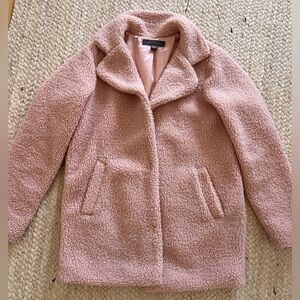 Women’s pink Sherpa teddy jacket size xsmall